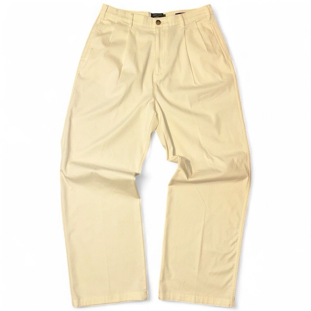 Women's Dockers Khaki Wide Leg High Waist Pants White Size 31 Workwear Casual